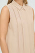 Fransa Adah Sleeveless Blouse Savannah Tan