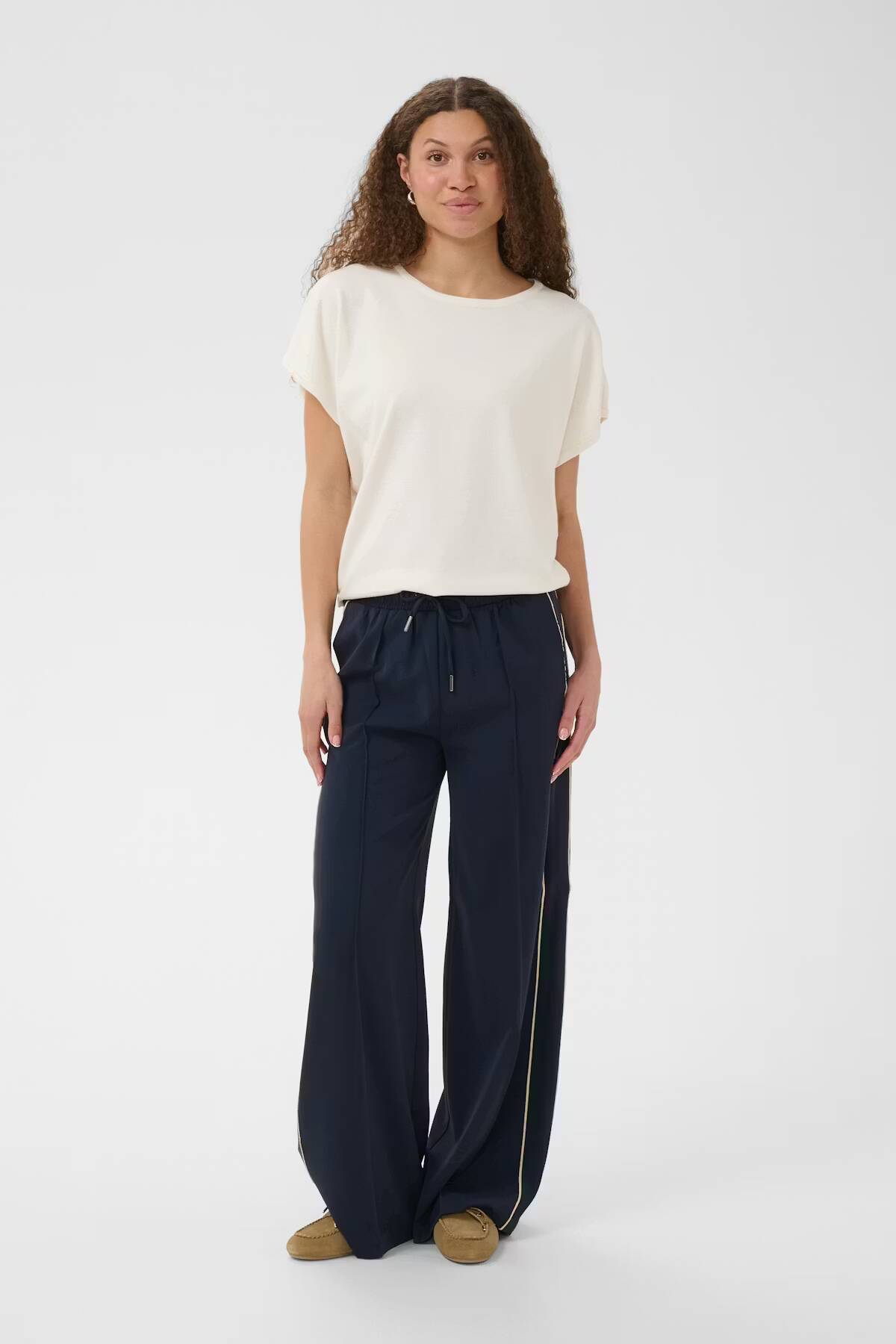 Saint Tropez Mila Round-Neck Short Sleeve Pullover Ice
