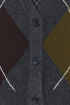 b.young Osmilla Cardigan Dark Grey Melange Argyle