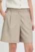 Fransa Alex Shorts Grey Morn Melange Pinstripe