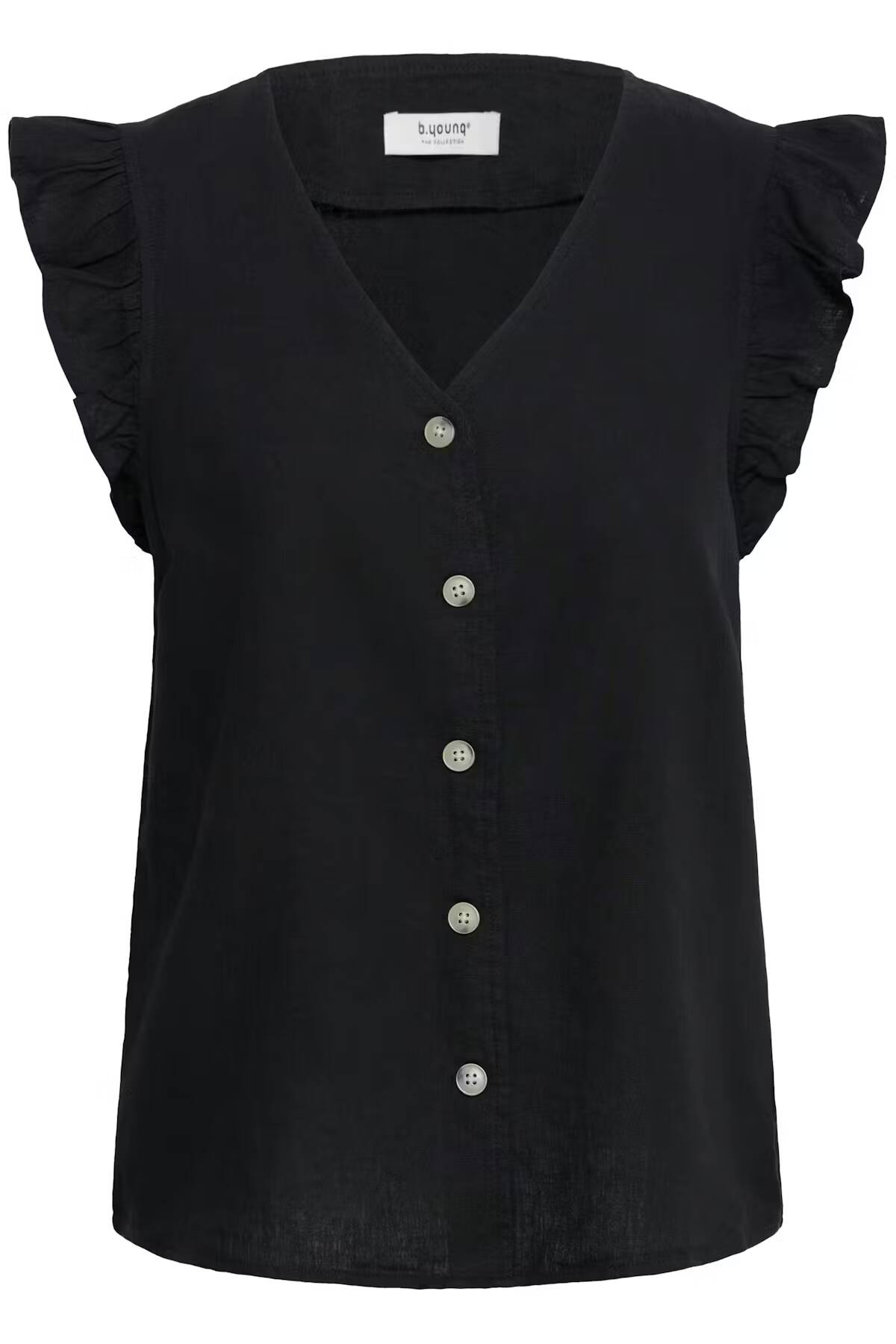 b.young Falakka Ruffle Shirt Meteorite