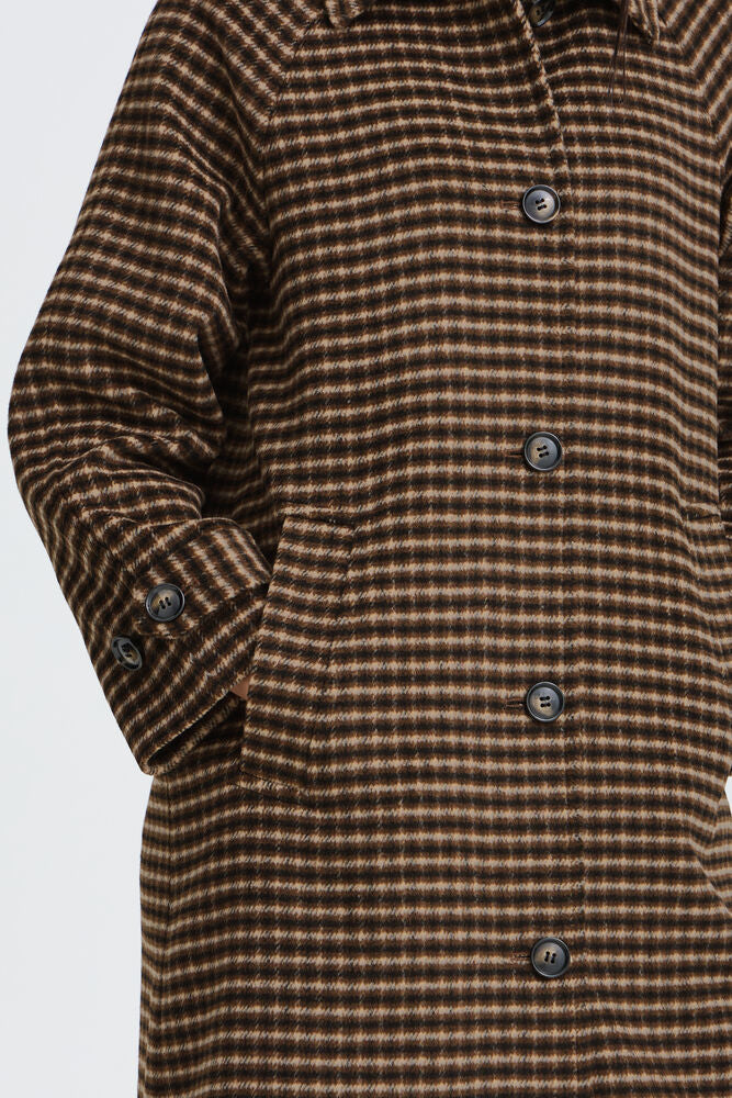 b.young Camio Coat Olive Night Check