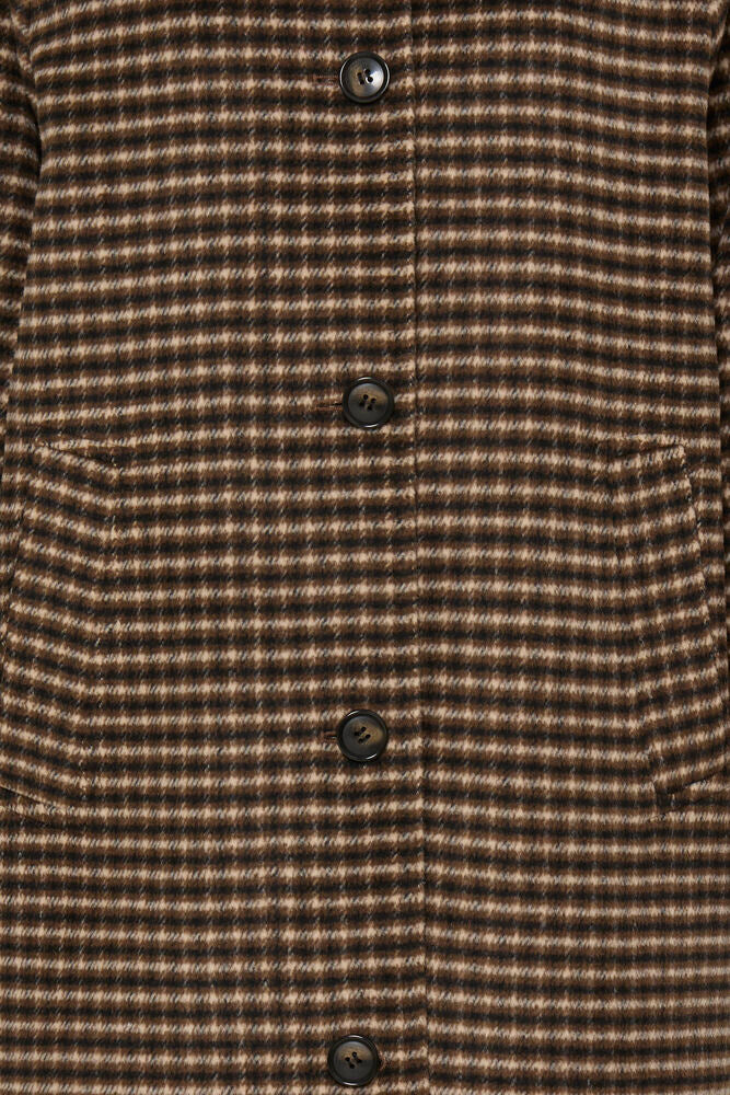 b.young Camio Coat Olive Night Check