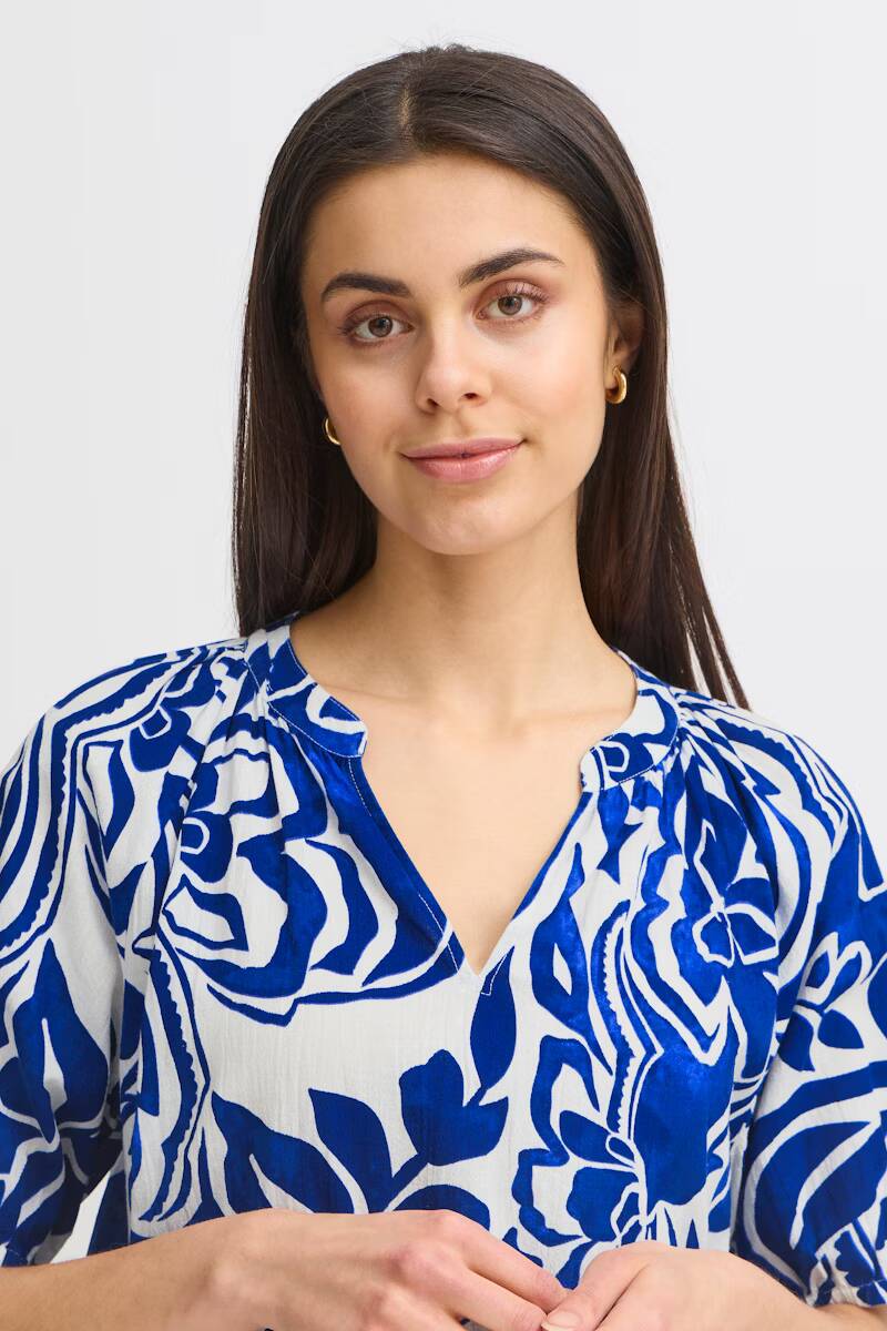 Fransa Cora Blouse Blue Lolite Art