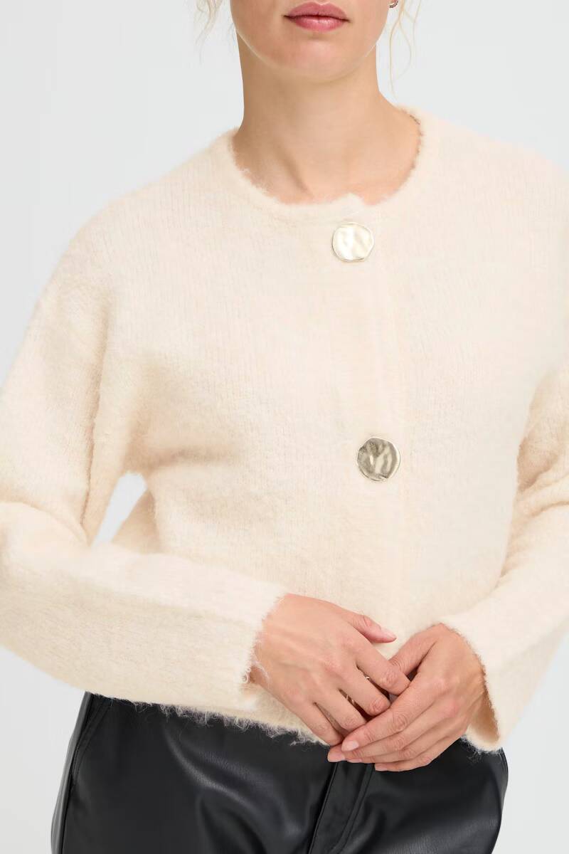 b.young Omanta Cardigan Birch Melange