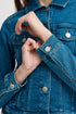 Fransa Denima Denim Jacket Mid Blue Denim