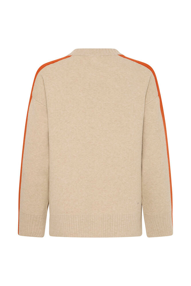 b.young Otari Contrast Jumper Humus Melange