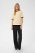 Saint Tropez Mila Contrast Stripe SS Pullover Birch Nightsky Contrast Stripe