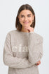 Fransa Florence Pullover Driftwood Text