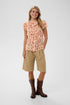 Saint Tropez Lilja Crinkle SS Shirt Seedpearl Valiant Daisy