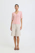 b.young Mobbe Rib Cardigan Parfait Pink