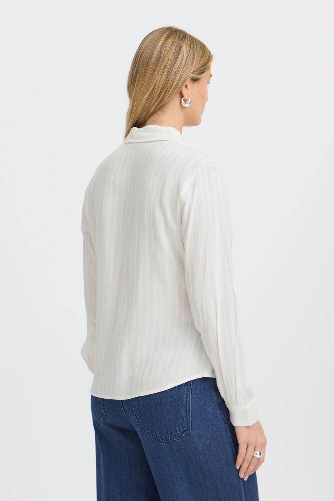 Fransa Paulana Blouse Blanc de Blanc