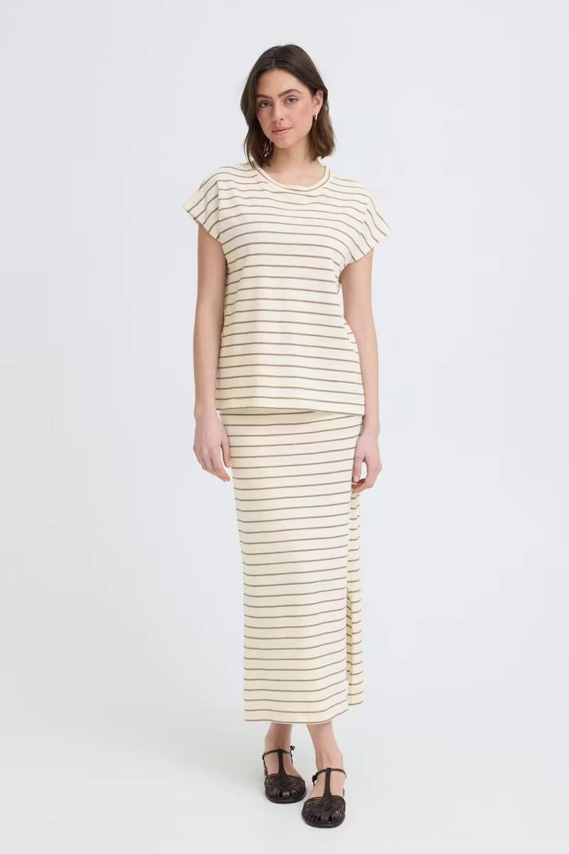 Fransa Fauna T-Shirt Mountain Stripe