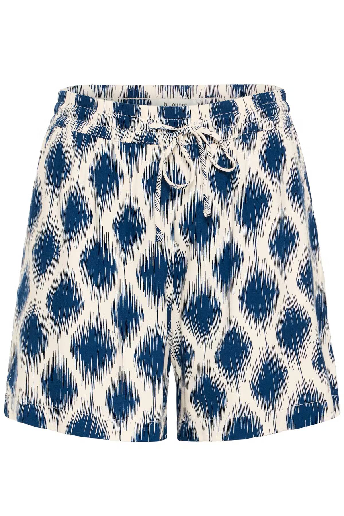 b.young Joella Shorts Ogee Ikat Med Blue