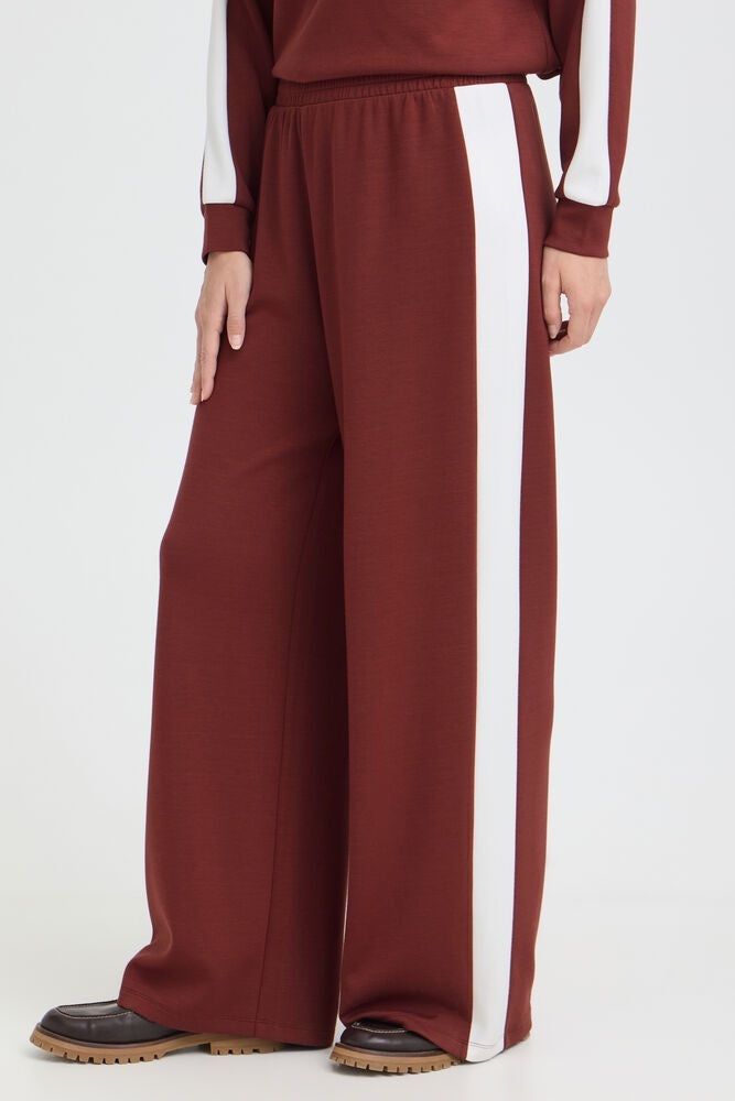 Fransa Aurora Trousers Rum W/White Contrast