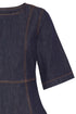 b.young Kanea Peplum Blouse Dark Blue Denim