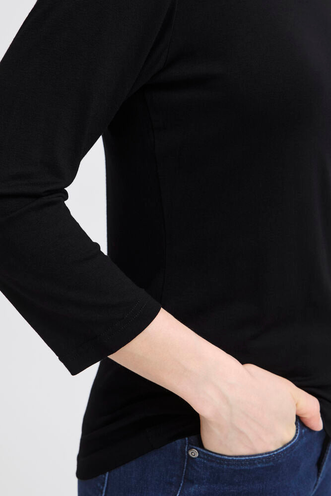 Fransa Dotta Tee Black