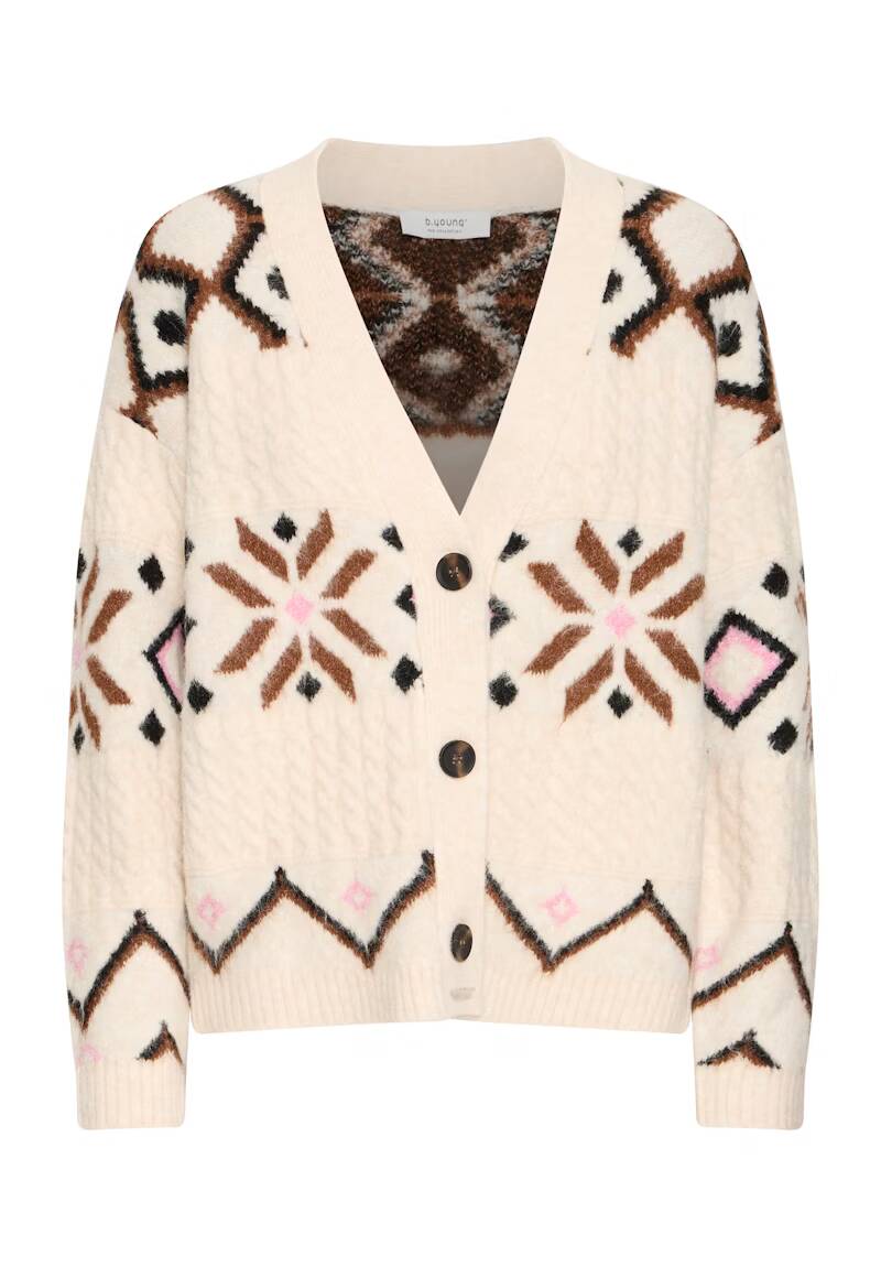 b.young Melpa Cardigan Birch Melange
