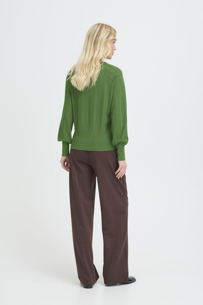 b.young Mmorla Pointelle Jumper Artichoke Green