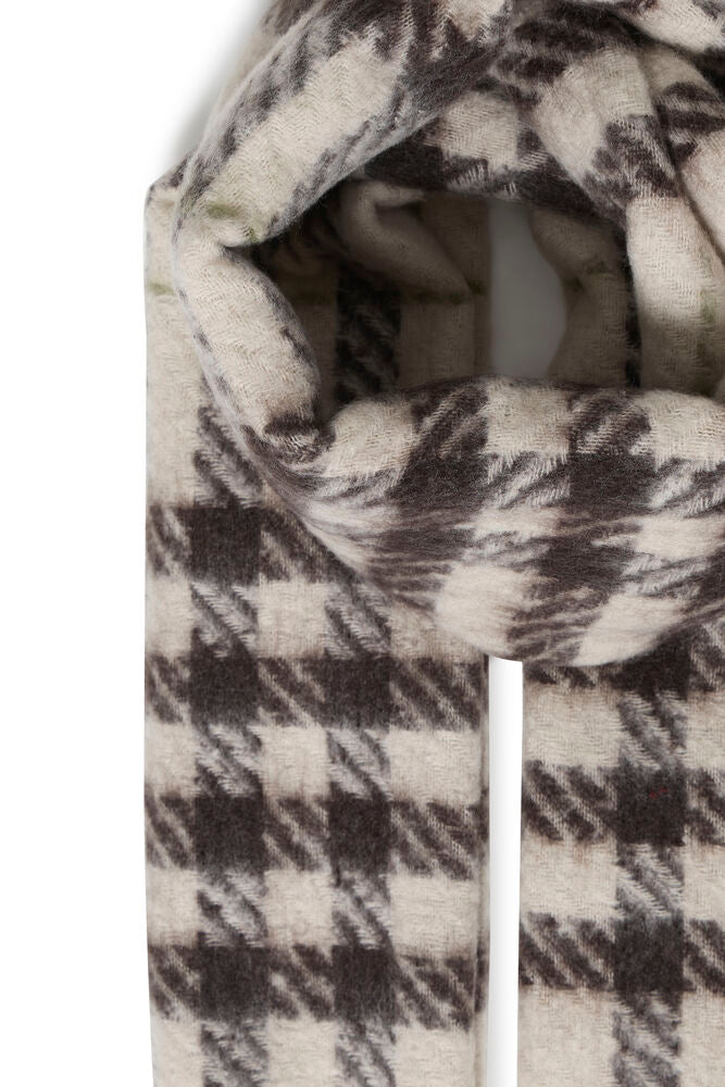 b.young Wynter Scarf Birch/Java Check Scarf
