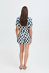 b.young Joella Shorts Ogee Ikat Med Blue