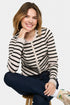 Saint Tropez Mila Striped Cardigan Gray Morn Mila Stripe