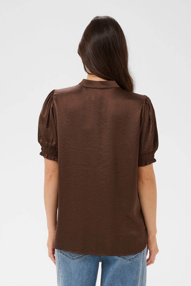 Saint Tropez Panan SS Blouse Major Brown