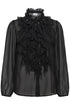 Saint Tropez Lilja Crinkle LS Shirt Black