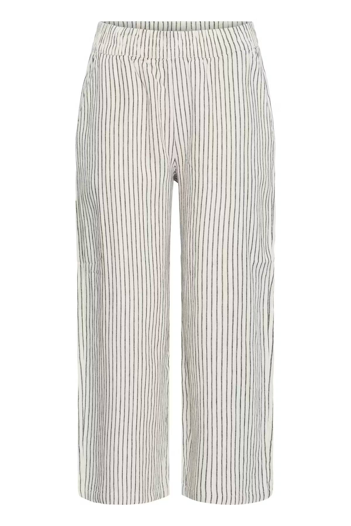 b.young Falakka Crop Trousers Rainy Day Stripe