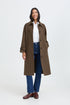 b.young Camio Coat Olive Night Check