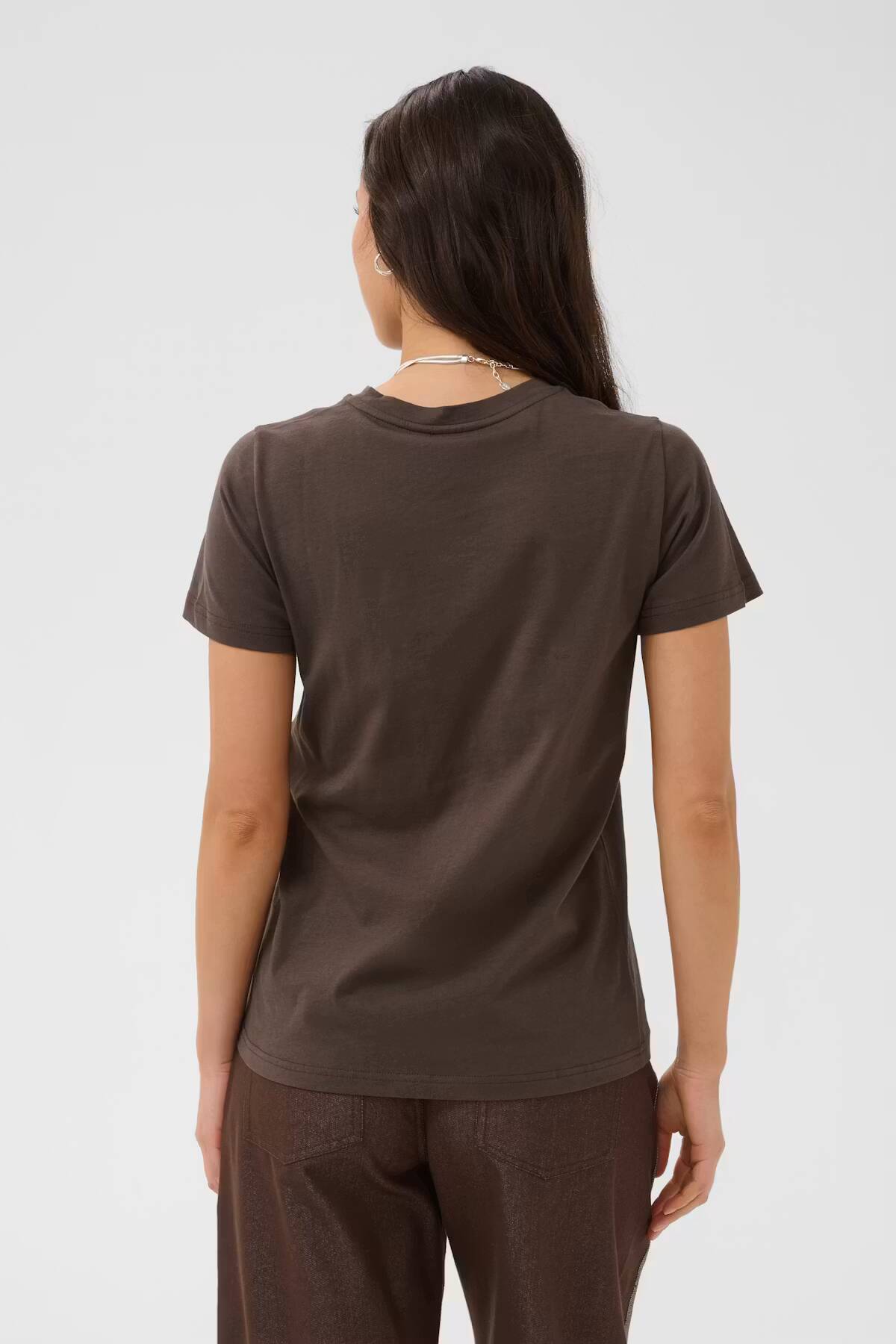 Saint Tropez Suvi T-Shirt Chocolate Brown