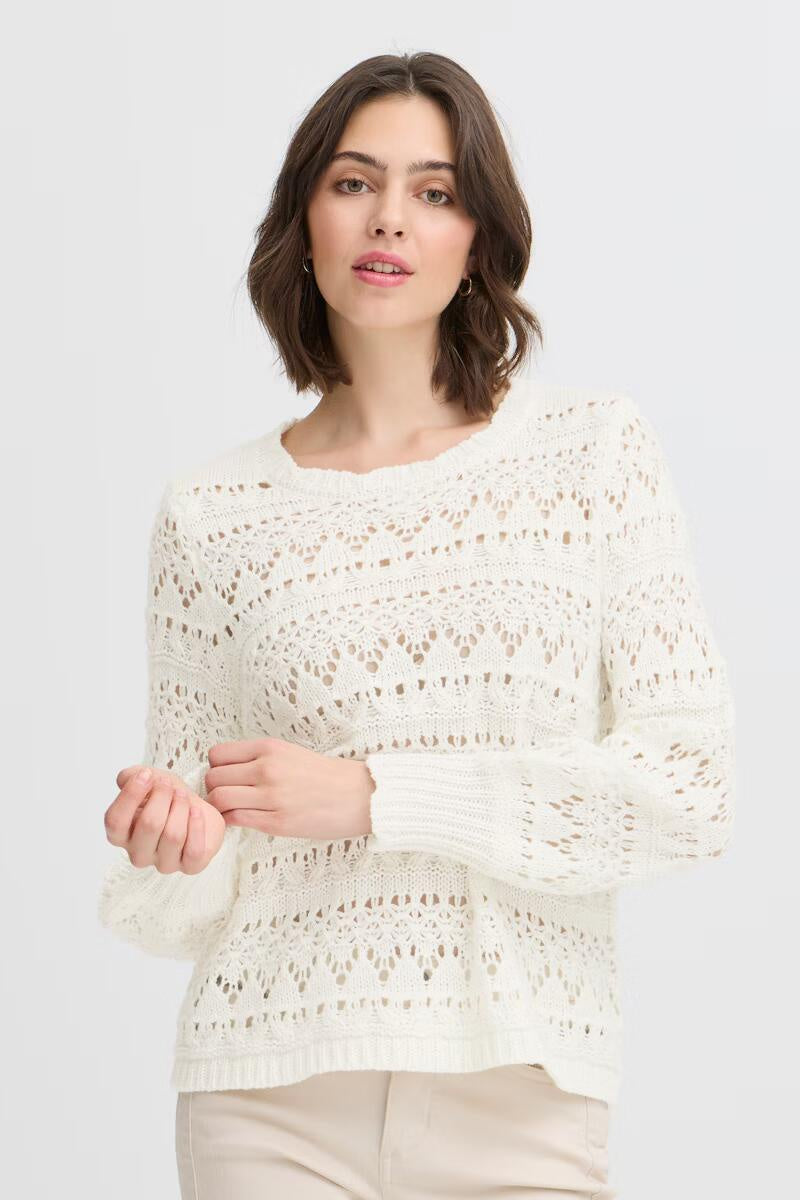 Fransa Costa Knit Pullover Birch