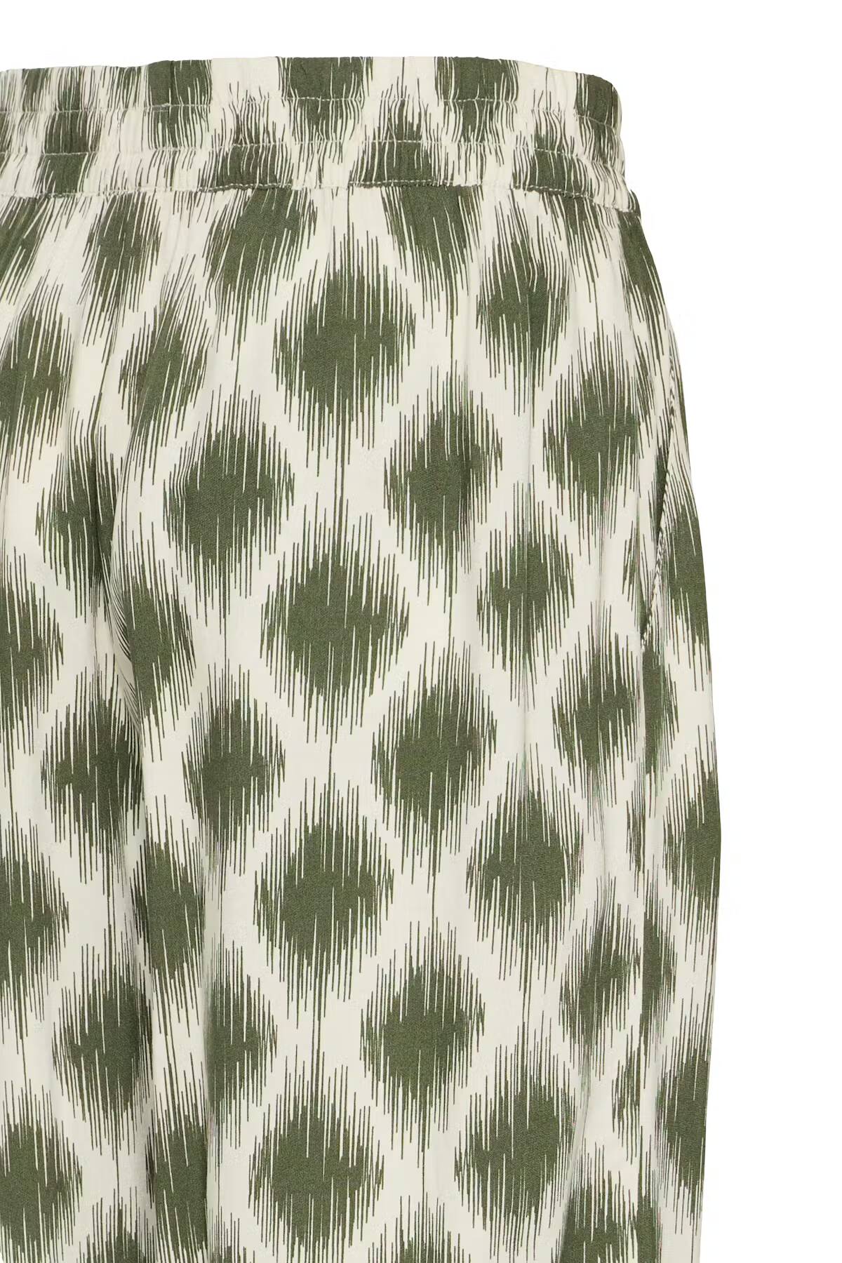 b.young Joella Crop Trousers Ogee Ikat Kalamata