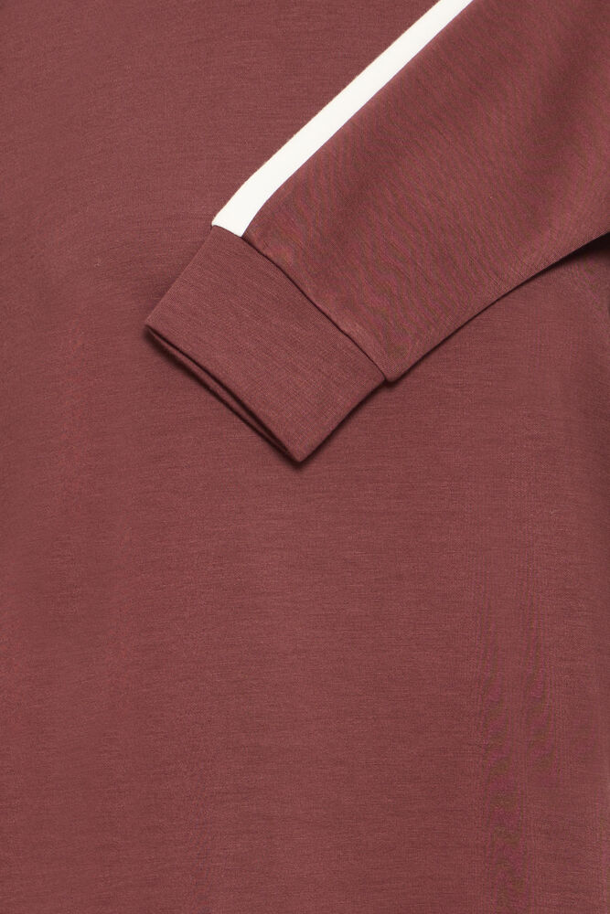 Fransa Aurora Sweatshirt Rum W/White Contrast