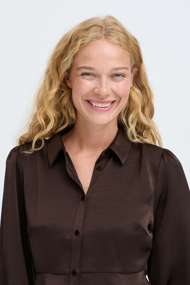 b.young Isa Peplum Shirt Java