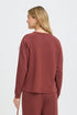 Fransa Aurora Sweatshirt Rum W/White Contrast