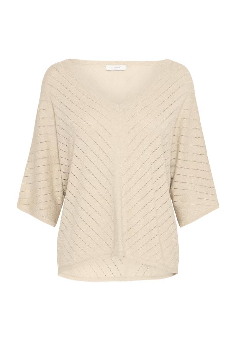 b.young Mobbe V-Neck Jumper Frosted Almond