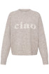Fransa Florence Pullover Driftwood Text