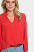 Saint Tropez Eda Blouse Flame Scarlet