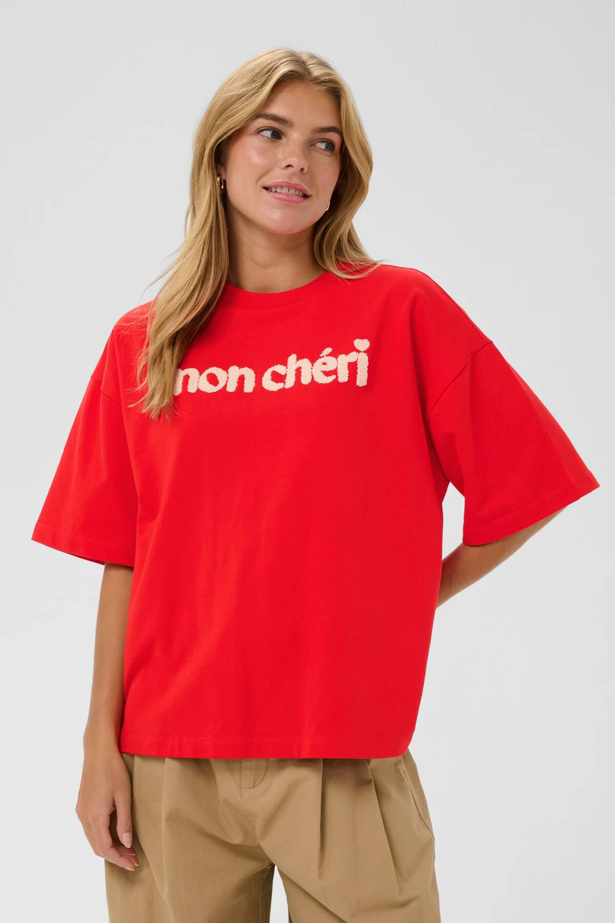 Saint Tropez Panna SS Sweatshirt Fiery Red