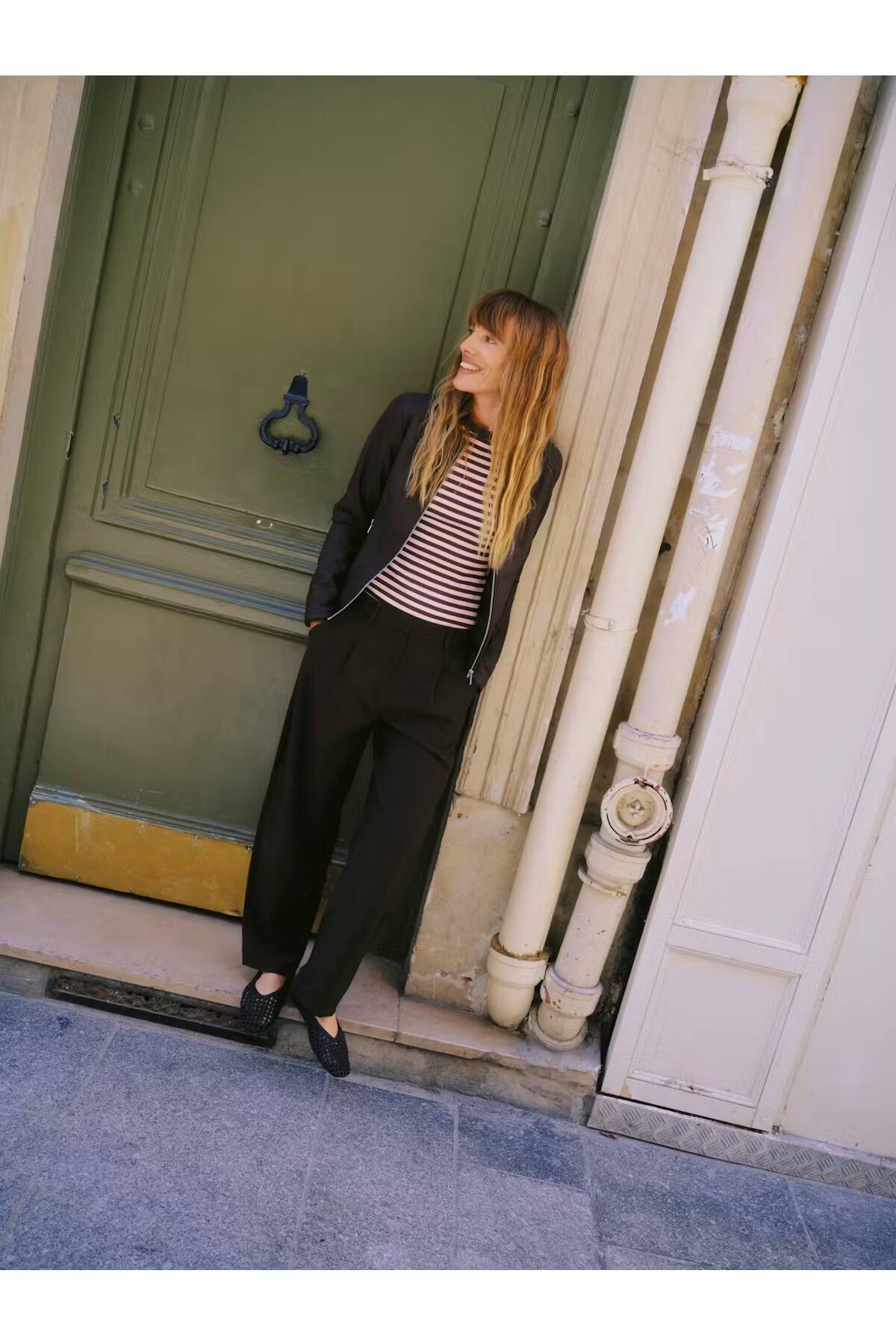 b.young Danta Barrel Dart Trousers Java Melange