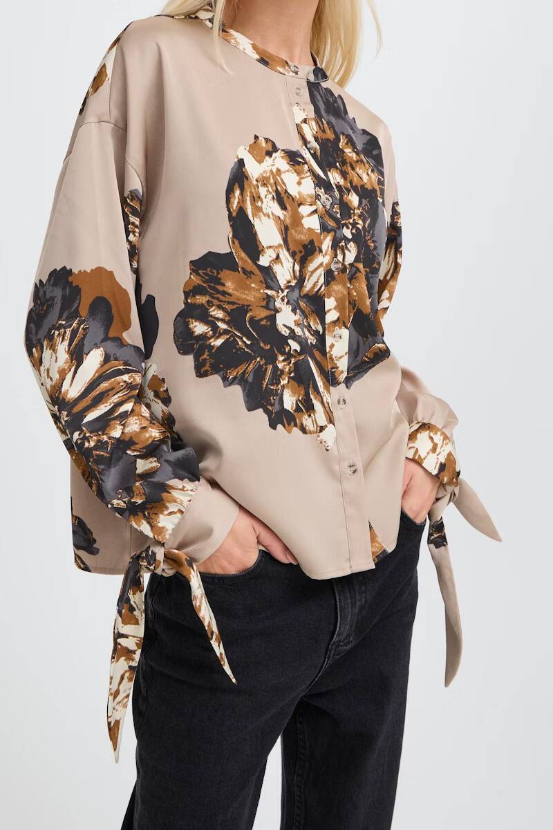 b.young Jannike Bow Shirt String Mega Flower