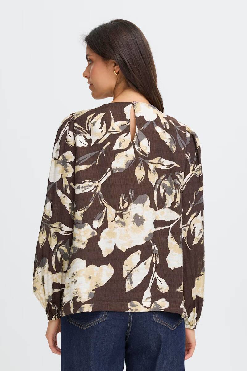 Fansa Ariana Blouse Dis Floral Fudge