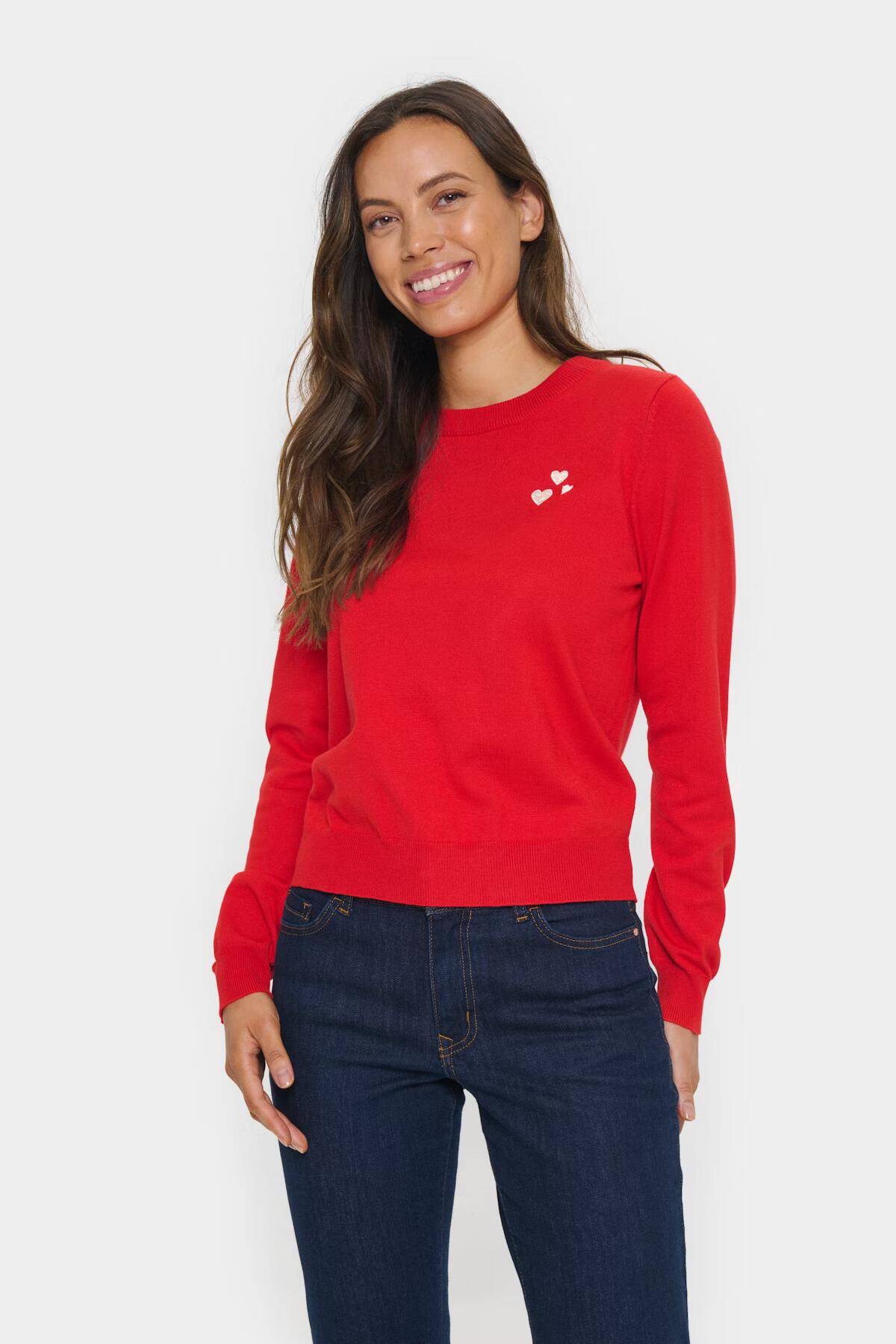 Saint Tropez Valentina Pullover Flame Scarlet