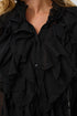 Saint Tropez Lilja Crinkle LS Shirt Black