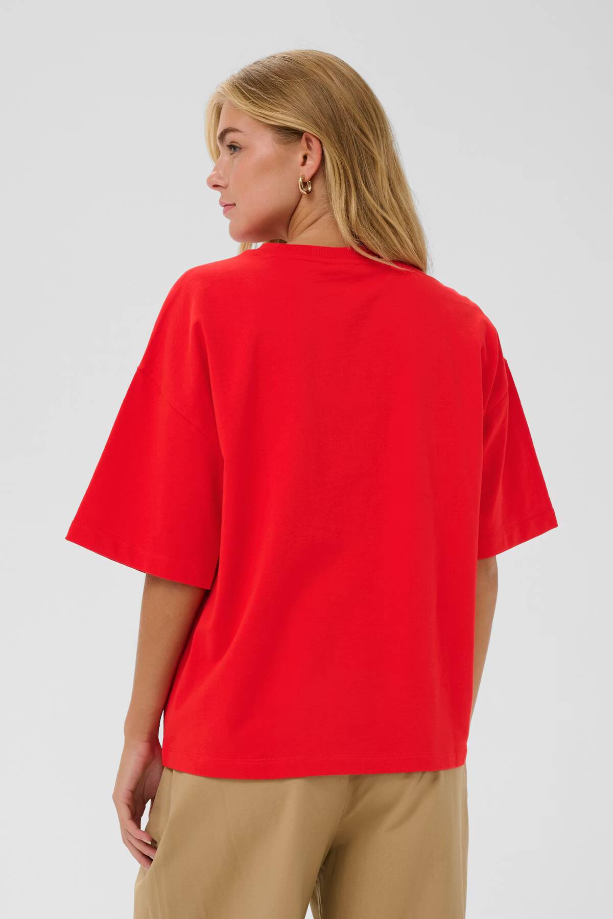 Saint Tropez Panna SS Sweatshirt Fiery Red