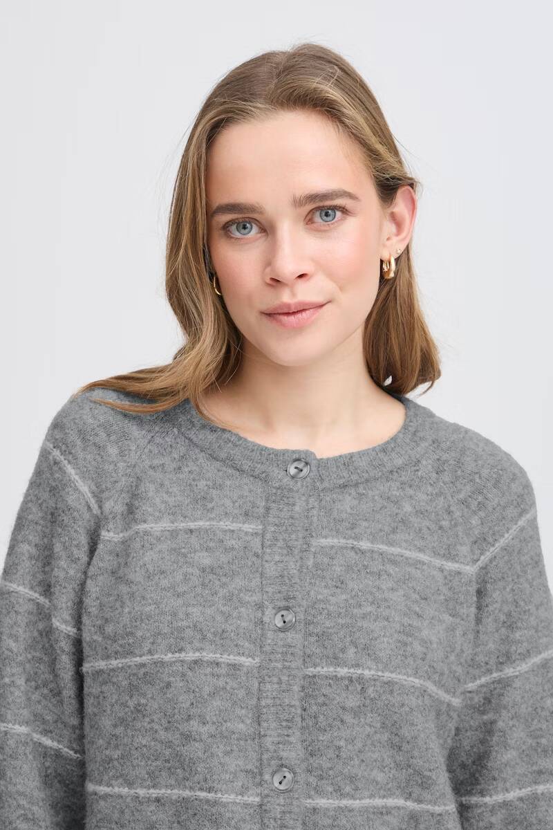 Fransa Kendra Cardigan Asphalt Melange Mix