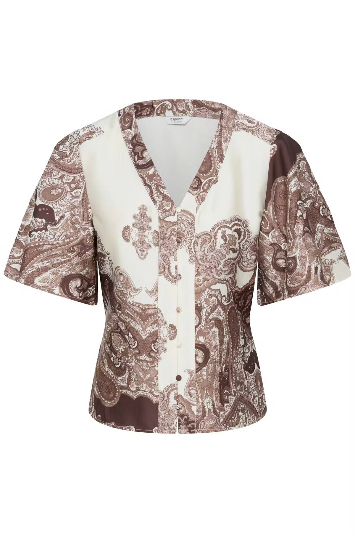 b.young Jannike Shirt French Roast Paisley