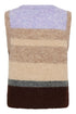 Saint Tropez Seraphina Knit Vest Chocolate Lilac Multi Stripe