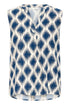 b.young Joella Sleeveless Blouse Ogee Ikat Med Blue